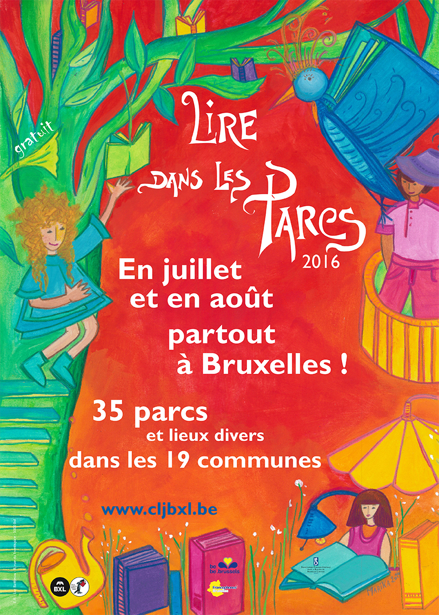 Affiche Lire dans les Parcs