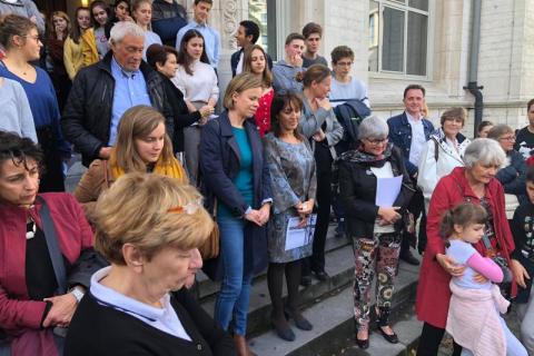Un pavé de mémoire en hommage à Paule Mévisse