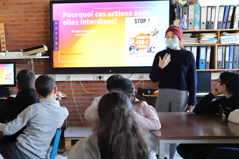 Sensibilisation déchet à l'école primaire Magnolias
